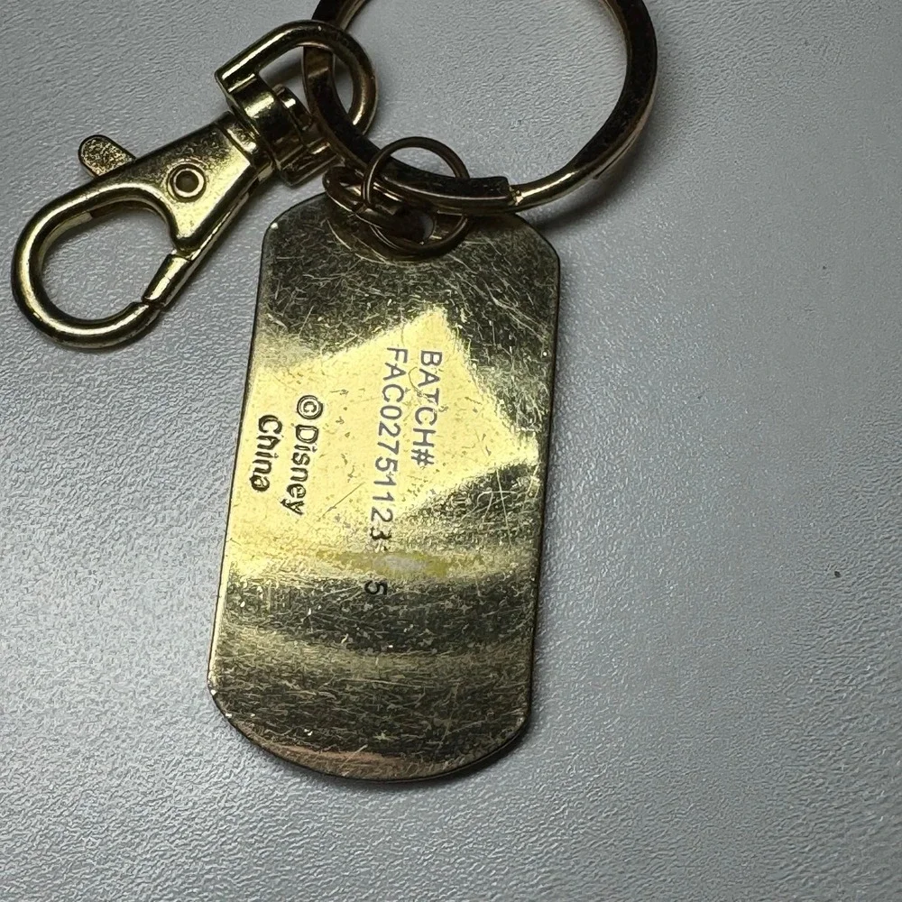 Disney The Lion King Gold‎ Keychain Metal Dog Tag Keychain Clip